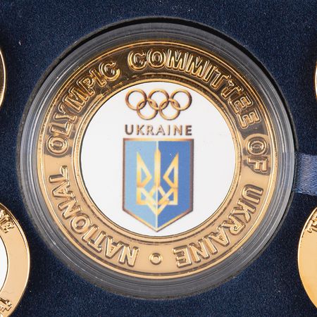 Lot #3260 Paris 2024 Summer Olympics Team Ukraine Pin Set - Image 3