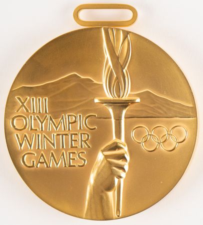 Lot #3097 Lake Placid 1980 Winter Olympics Sample Gold Winner's Medal - Image 3