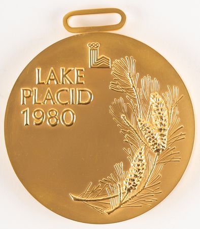 Lot #3097 Lake Placid 1980 Winter Olympics Sample Gold Winner's Medal - Image 4