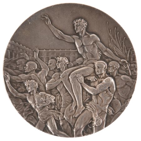 Lot #3070 Amsterdam 1928 Summer Olympics Silver Winner's Medal for Cycling - Image 2