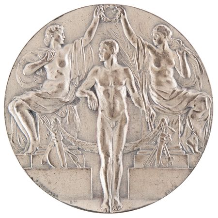 Lot #3063 Stockholm 1912 Olympics Silver Winner's Medal - Image 1
