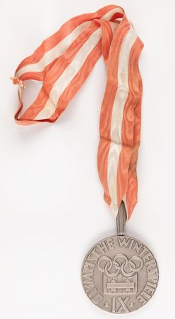 Lot #3087 Innsbruck 1976 Winter Olympics Silver Winner's Medal for Ice Hockey - Image 1
