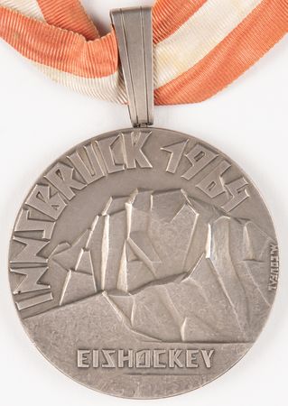 Lot #3087 Innsbruck 1976 Winter Olympics Silver Winner's Medal for Ice Hockey - Image 4