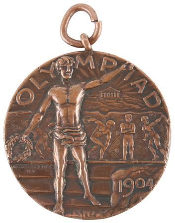 Lot #3052 St. Louis 1904 Olympics Bronze Winner's Medal for Tug of War - Image 1