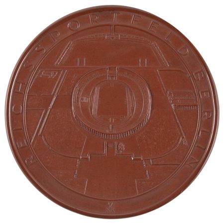 Lot #3335 Berlin 1936 Summer Olympics Meissen Porcelain Medal - Image 2