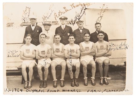 Lot #3313 Paris 1924 Summer Olympics Team USA Boxing Medalists Multi-Signed Photograph - Image 1