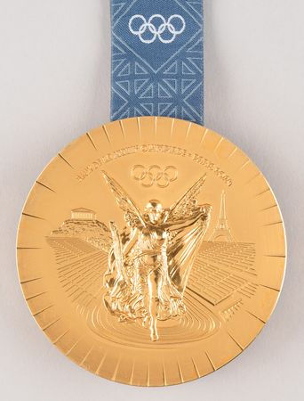 Lot #3120 Paris 2024 Summer Olympics Gold Winner's Medal, Torch, and Poster - Image 5
