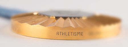 Lot #3120 Paris 2024 Summer Olympics Gold Winner's Medal, Torch, and Poster - Image 6