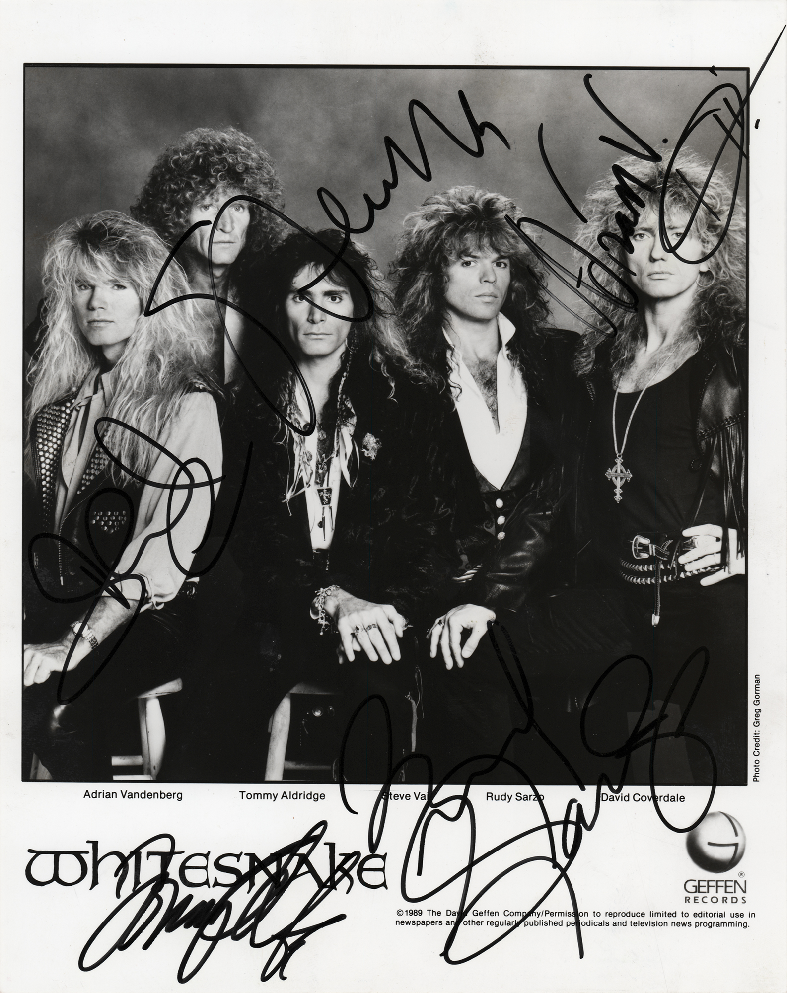 デイヴィッド・カヴァデールとスティーヴ・ヴァイ サインcd whitesnake