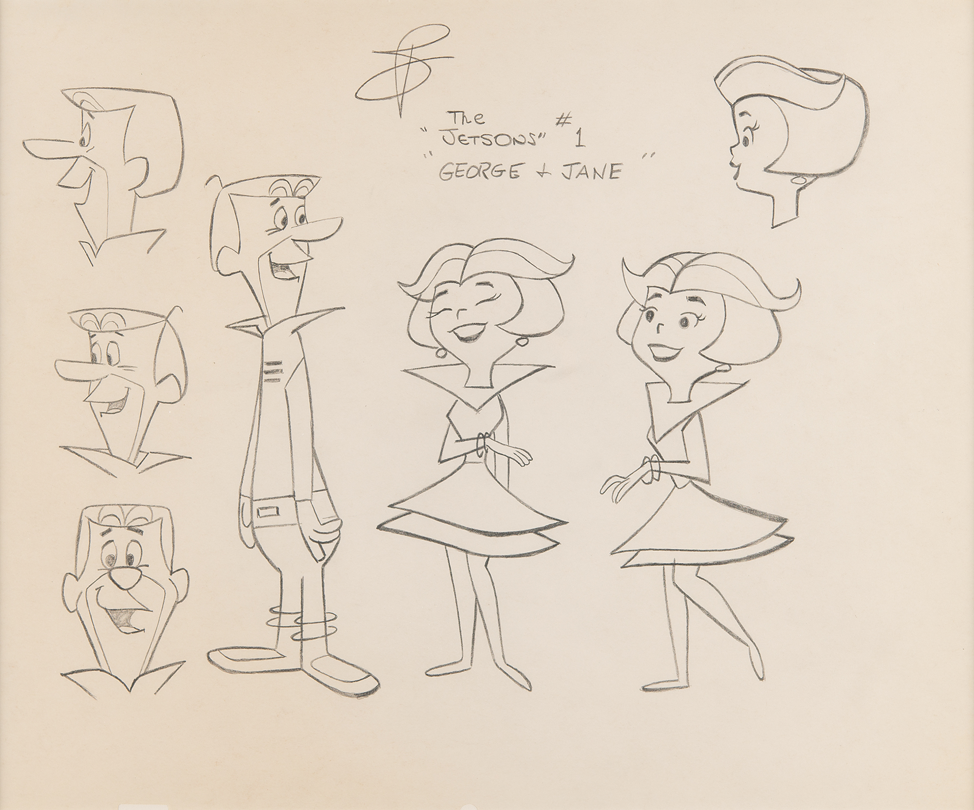 George and Jane Jetson production model sheet from The Jetsons RR