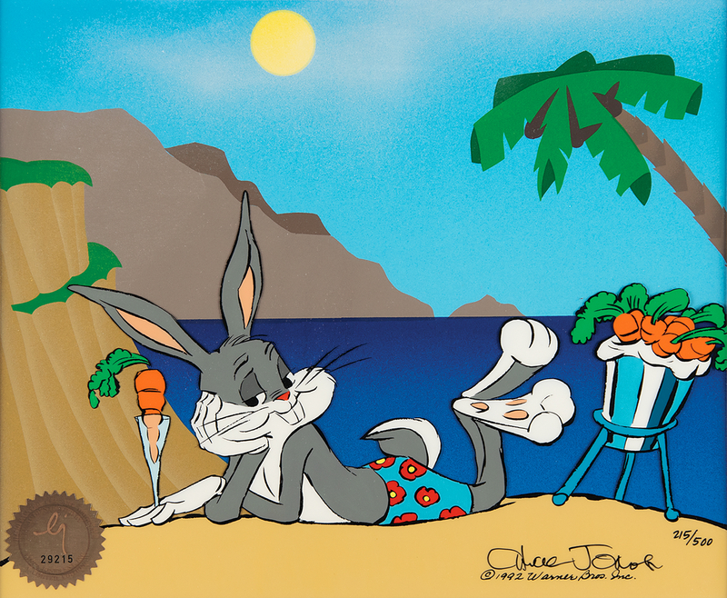 Lot 510 Chuck Jones Signed Limited Edition Cel: 'Sand Tropez Bunny'