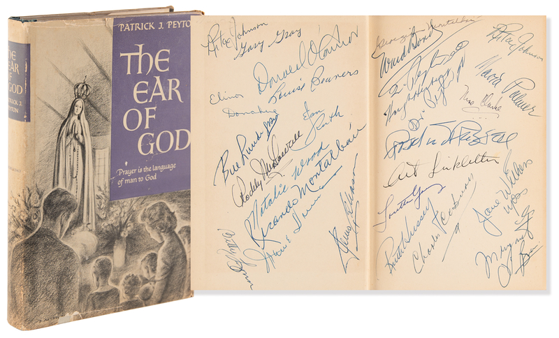 Lot 858 Hollywood Stars Signed Book - The Ear of God, with Natalie Wood, Ricardo Montalban, and Rosalind Russell