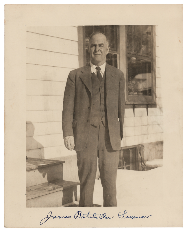 Lot 220 James B. Sumner Signed Photograph