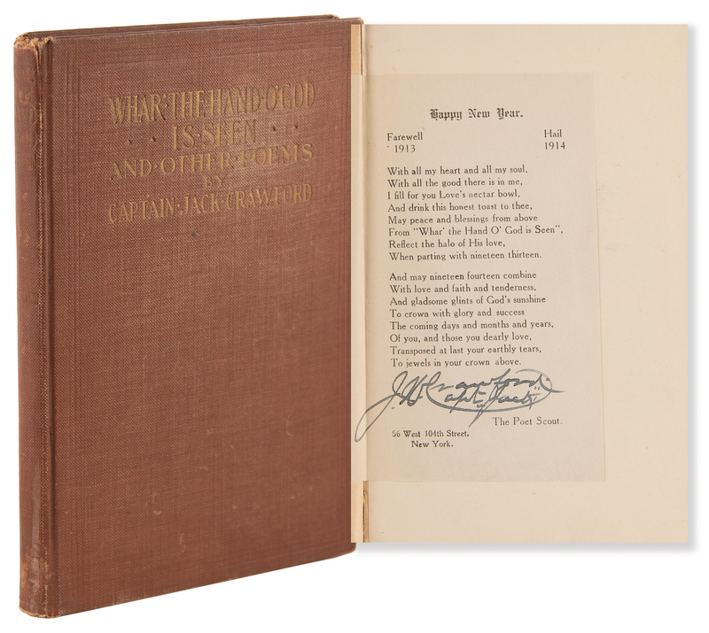 Lot 165 Captain Jack Crawford Signed Book - Whar' the Hand o' God Is Seen