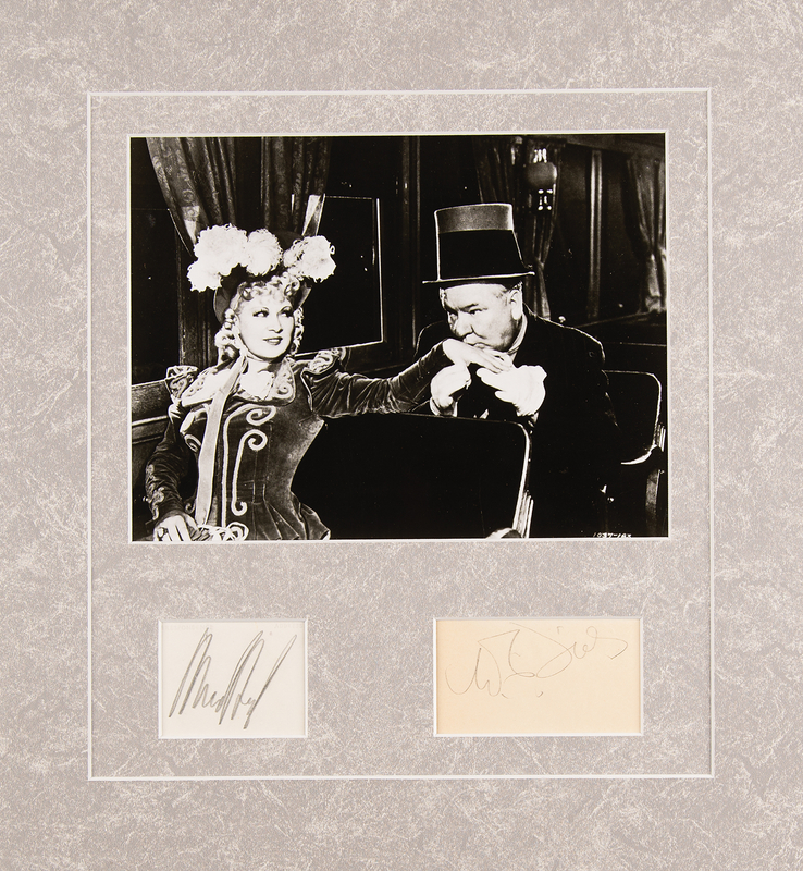 Lot 836 W. C. Fields and Mae West Signatures