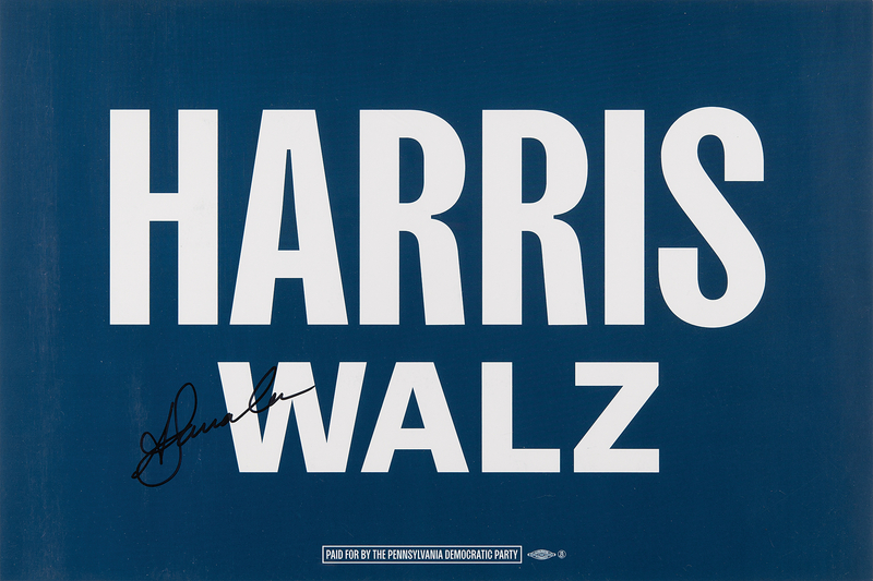 Lot 176 Kamala Harris Signed 2024 Campaign Sign