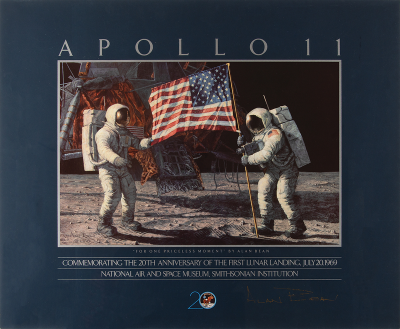 Lot 299 Alan Bean Signed Print - 'For One Priceless Moment'