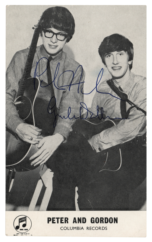 Lot 774 Peter and Gordon Signed Promotional Card
