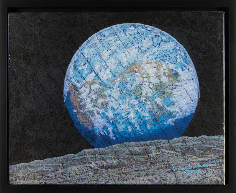 Lot 300 Alan Bean Signed Giclee Print - 'Way Way Up High Over Pad 39A' (Ltd. Ed. #40/95) - 20? x 16?