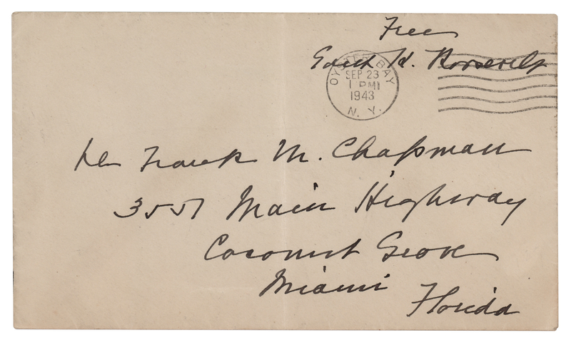 Lot 86 Edith K. Roosevelt Signed Free Frank