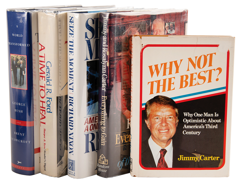 Lot 52 Four Presidents (5) Signed Books - Bush, Carter, Ford, and Nixon