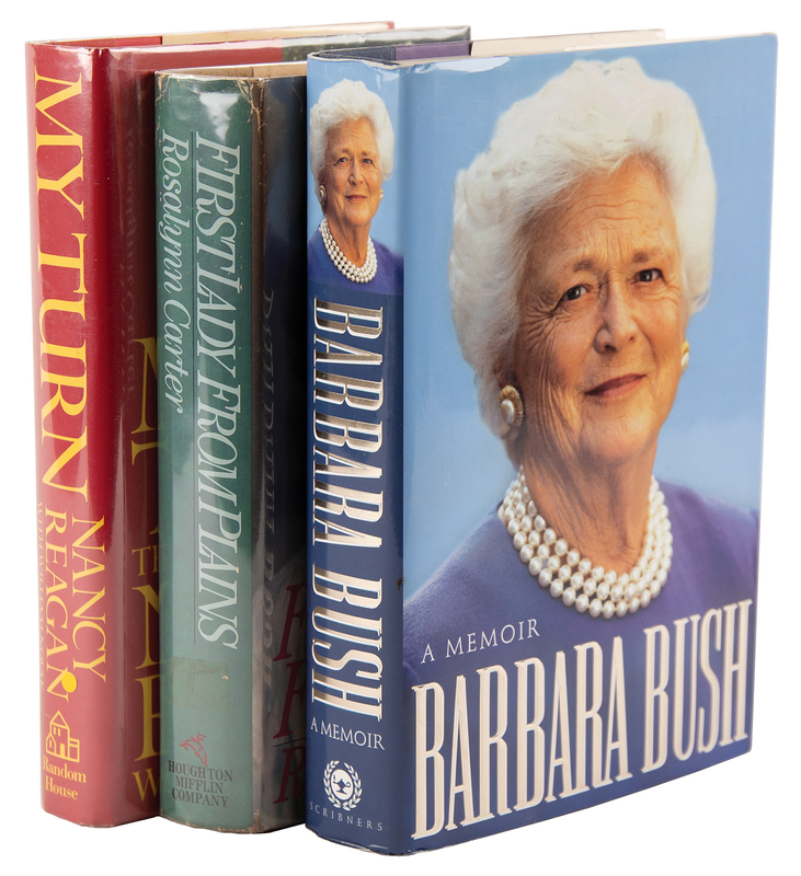 Lot 45 First Ladies (3) Signed Books - Bush, Carter, and Reagan