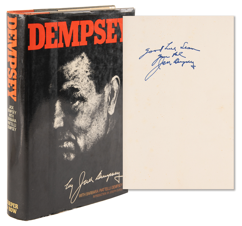 Lot 919 Jack Dempsey Signed Book - Dempsey