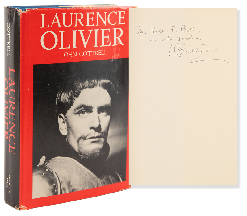 Lot 880 Laurence Olivier Signed Book - Laurence Olivier