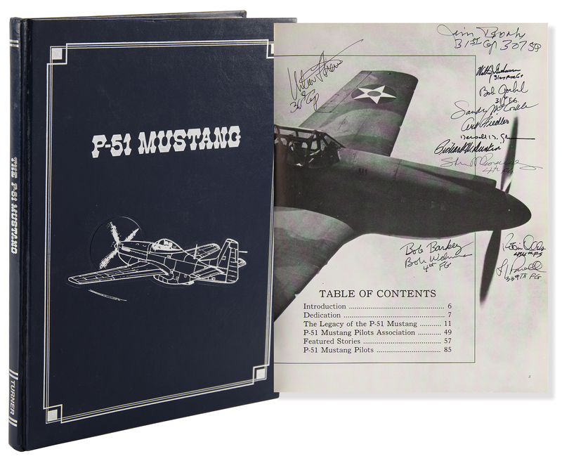 Lot 278 World War II Fighter Aces Signed Book - P-51 Mustang