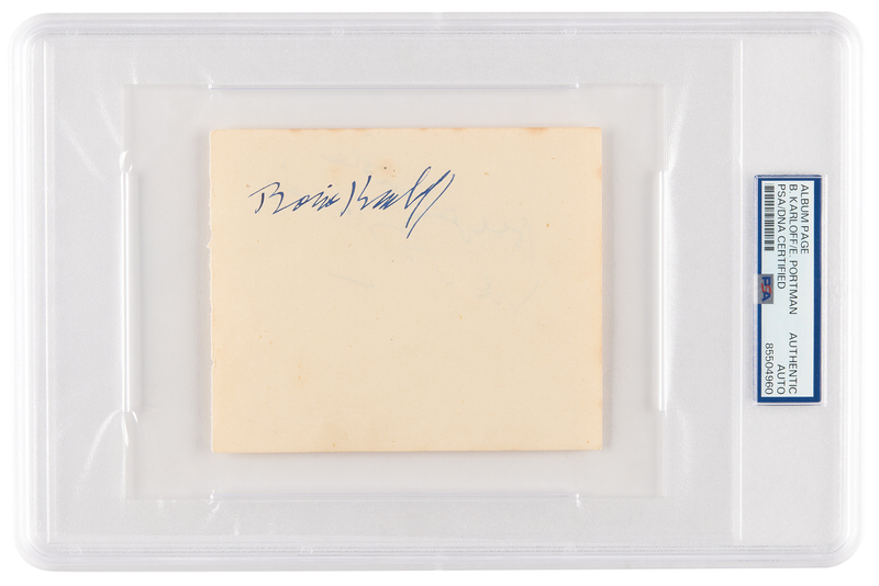 Lot 863 Boris Karloff Signature
