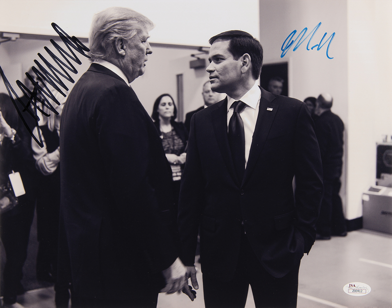 Lot 111 Donald Trump and Marco Rubio Oversized Signed Photograph