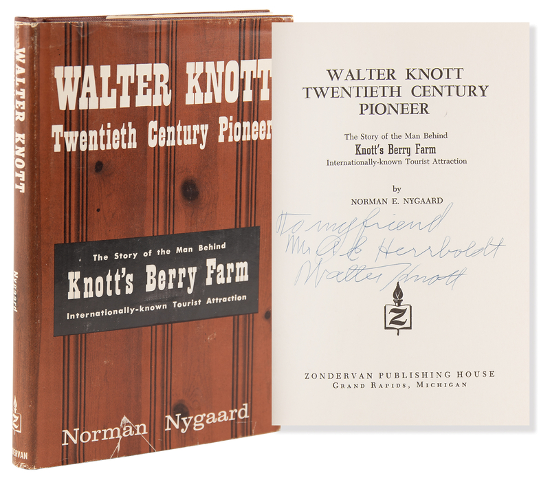 Lot 194 Walter Knott Signed Book - Twentieth Century Pioneer