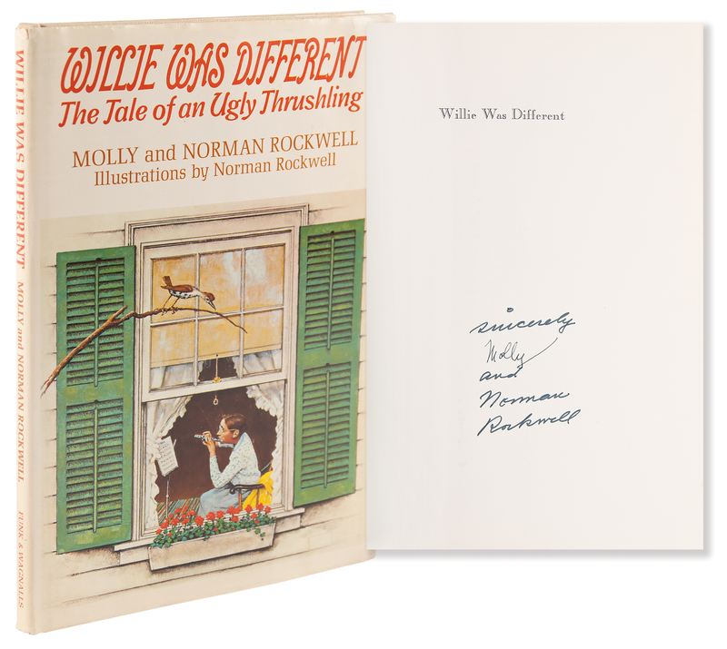Lot 336 Norman Rockwell Signed Book - Willie Was Different