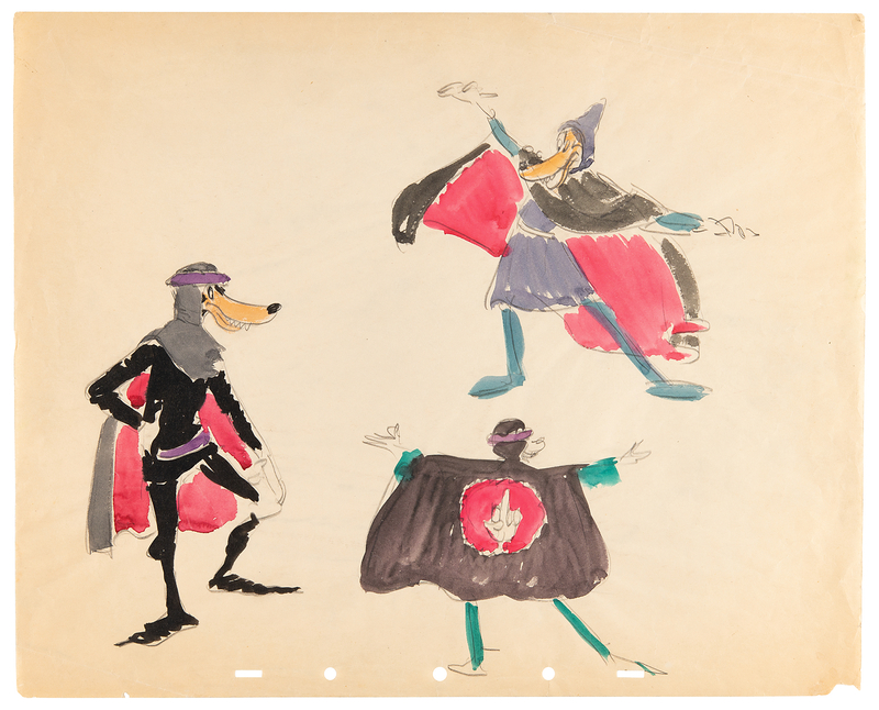 Lot 433 Big Bad Wolf concept model painting for Three Little Pigs