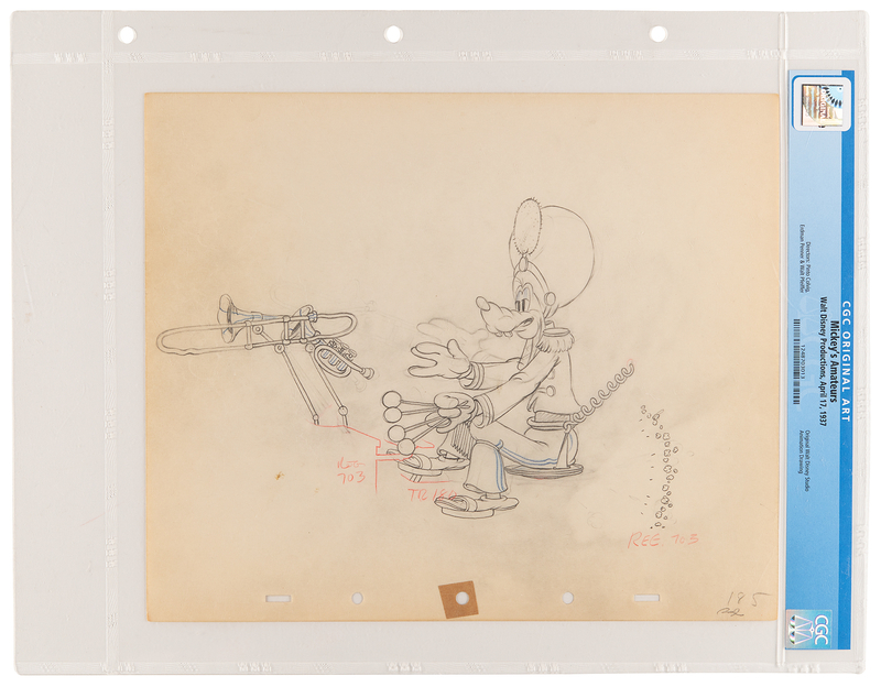 Lot 441 Goofy production drawing from Mickey's Amateurs