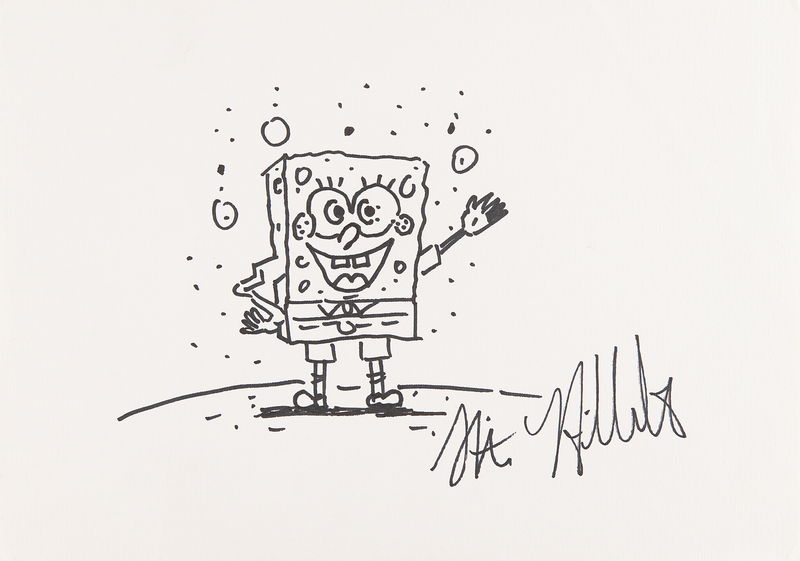 Lot 567 Stephen Hillenburg Original Sketch of SpongeBob SquarePants