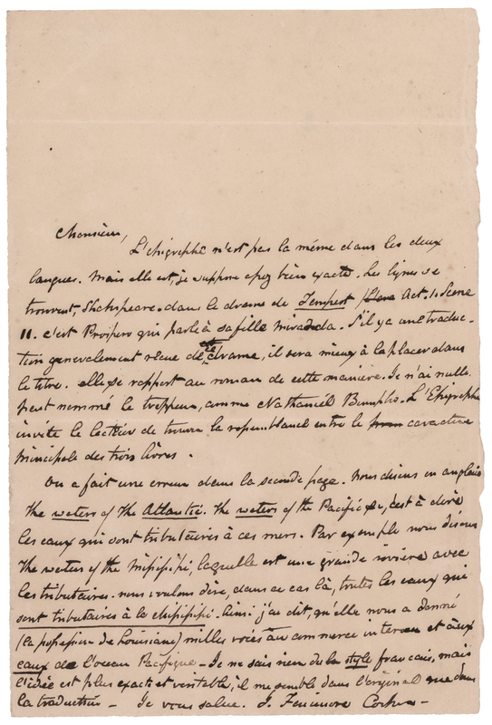 Lot 644 James Fenimore Cooper Autograph Letter Signed