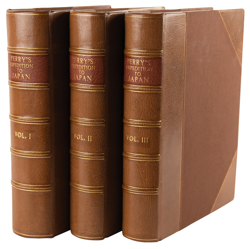 Lot 270 Matthew C. Perry: Narrative of the Expedition of an American Squadron to the China Seas and Japan (Vols. I–III)