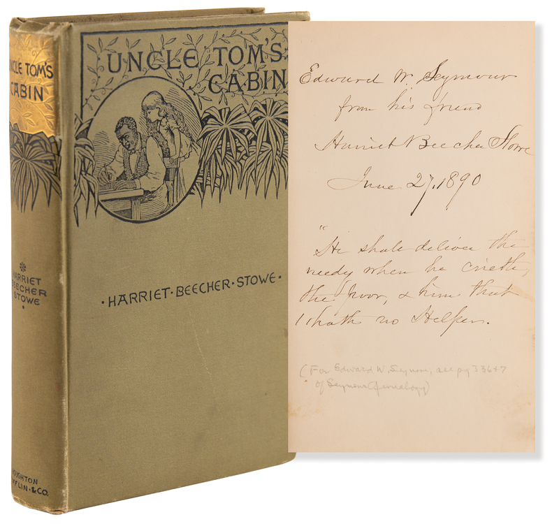 Lot 609 Harriet Beecher Stowe Signed Book - Uncle Tom's Cabin