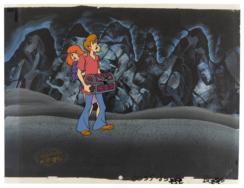 Lot 509 Shaggy and Daphne production key master background set-up from The 13 Ghosts of Scooby-Doo