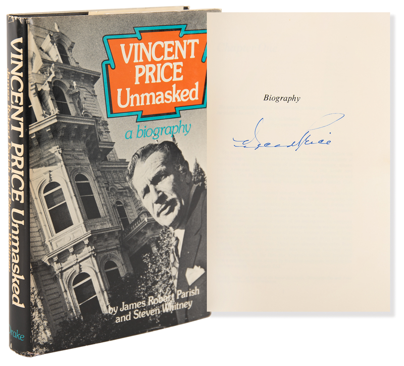 Lot 884 Vincent Price Signed Book - Unmasked: A Biography