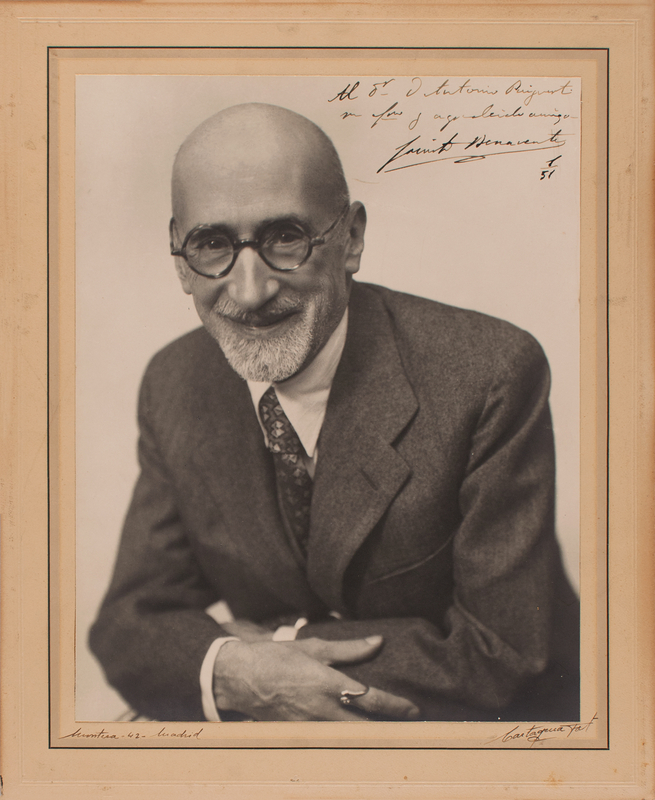 Lot 626 Jacinto Benavente Oversized Signed Photograph