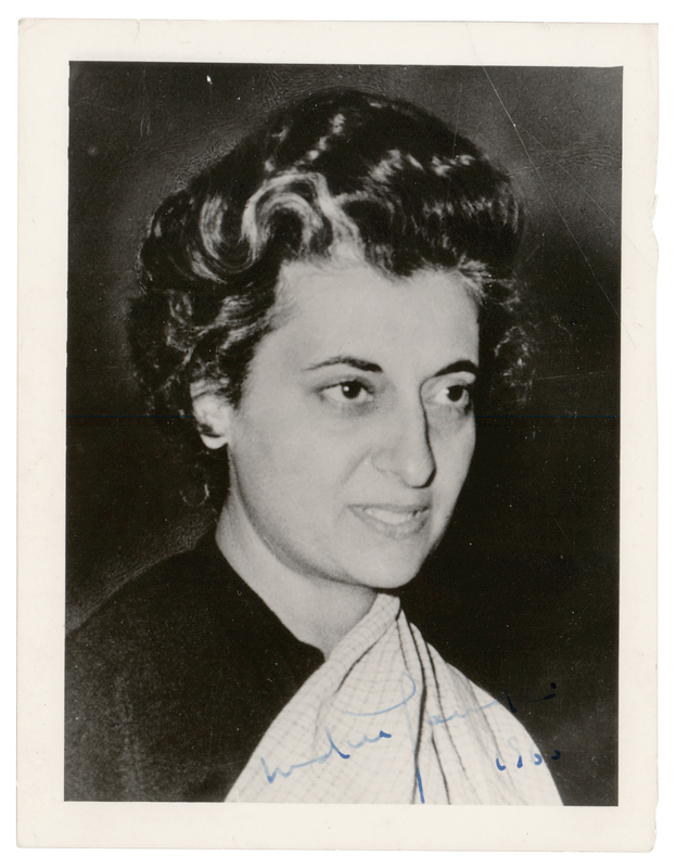 Lot 171 Indira Gandhi Signed Photograph