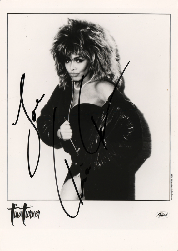 Lot 781 Tina Turner Signed Photograph