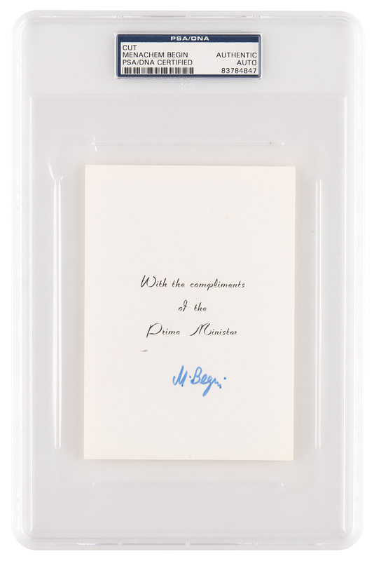 Lot 155 Menachem Begin Signature