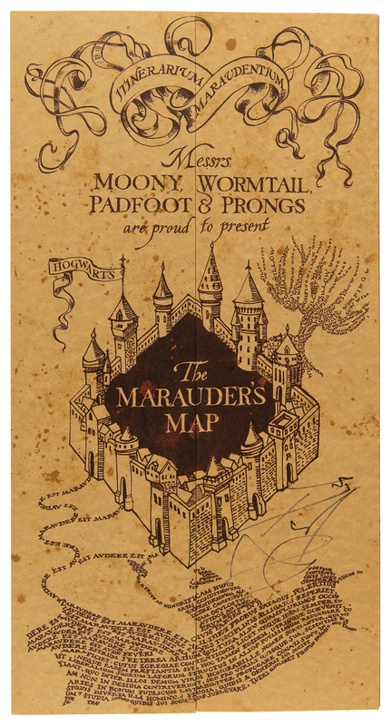 Lot 850 Harry Potter: Daniel Radcliffe Signed Marauder's Map