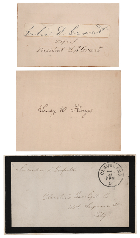 Lot 44 First Ladies (3) Signatures - Garfield, Grant, and Hayes