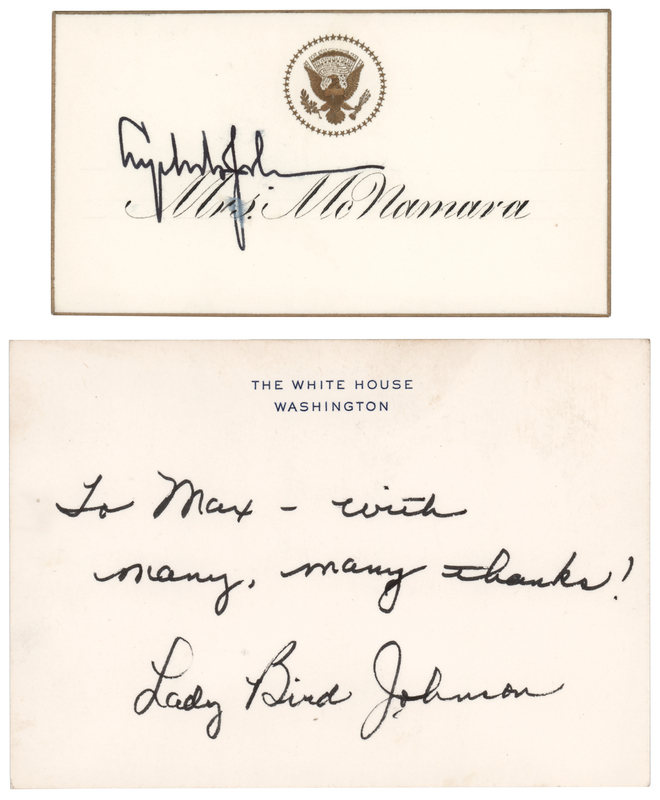 Lot 71 Lyndon and Lady Bird Johnson Signatures