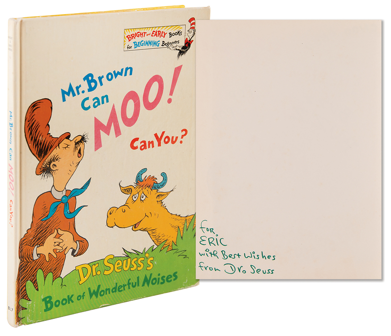 Lot 685 Dr. Seuss Signed Book - Mr. Brown Can Moo! Can You?