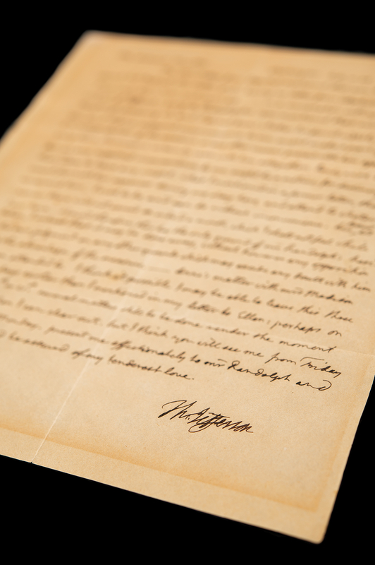 Lot 2 Thomas Jefferson Polygraph Letter as President to His Daughter, Martha, Arranging for His Grandson's Visit to Philadelphia
